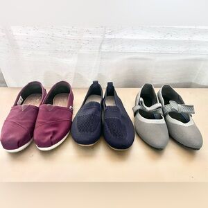 *FLASH SALE* Lot of 3 Toms, Danskin & knit shoes size 5 , 5.5